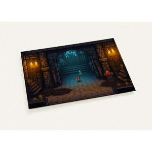 10 Postcards, Retro Gaming, Dungeon, Set of 10 Postcards (2 Sided, Standard Envelopes)