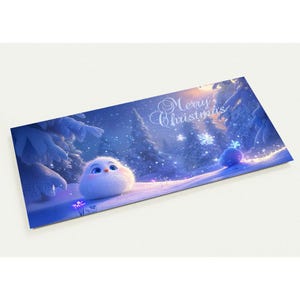 10 cartes de Noël, mignonnes, poussins dans la neige, BD