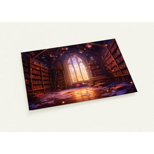 10 Cards Magical Library Fantasy Set of 10 Postcards (2 Sided, Standard Envelopes)