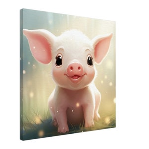 Süßes Ferkel, Schweinchen, Piggy, Schwein, Bauernhof, Farmtier, Wandkunst