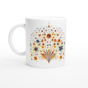 Cup with flowers, floral, opened book pages, book
