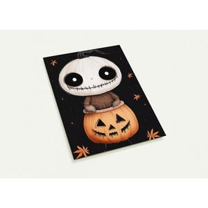 10 postcards, Halloween, ghost and pumpkin