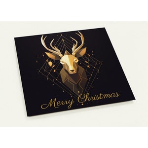 10 Weihnachtskarten, Rentier, Vektor, Set mit 10 Postkarten (2-seitig, Standardumschläge)