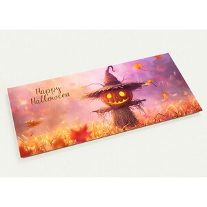 10 postcards, cute pumpkin, Halloween, scarecrow