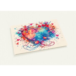 10 Karten, Herz, bunt, Liebe