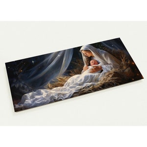 10 kerstkaarten, Heilige Maria, Jezus, Geboorte, Christen, Kerstmis, Set van 10 ansichtkaarten (2-zijdig, standaard enveloppen)
