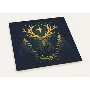 10 Weihnachtskarten, Rentier, Weihnachten, Set mit 10 Postkarten (2-seitig, Standardumschläge)