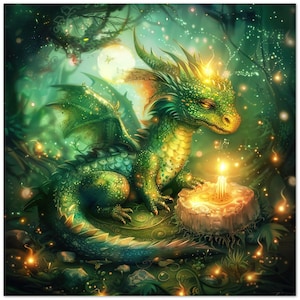 10 Karten Geburtstag; Party, Drache, Fantasy, Glückwunsch
