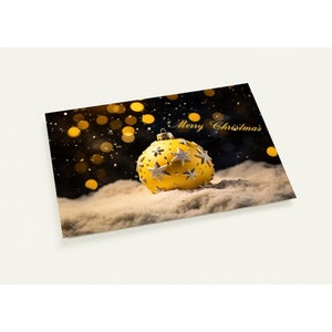 Set of 10 Christmas cards, postcards, Christmas, Christmas tree baubles, with envelopes