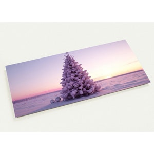 10 cartoline di Natale, albero di Natale nella neve, set di 10 cartoline (buste standard fronte/retro)