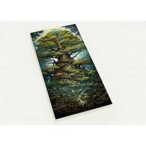 10 cartes postales, cabane dans les arbres magique, arbre, fantaisie, ensemble de 10 cartes postales (2 faces, enveloppes standard)