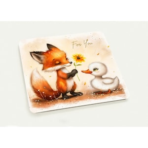 10 carte "Per te", volpe e anatra,