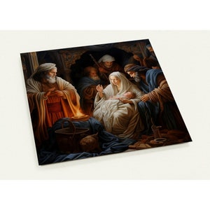 10 cartões de Natal, cristãos, religiosos. Noite Santa, Nascimento de Jesus, Sagrada Família, Conjunto de 10 Cartões Postais (2 Faces, Envelopes Padrão)