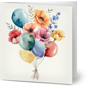10 tarjetas felicitaciones flores globos