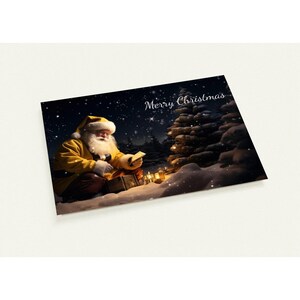 Lot de 10 cartes de Noël, cartes postales avec enveloppes, Père Noël