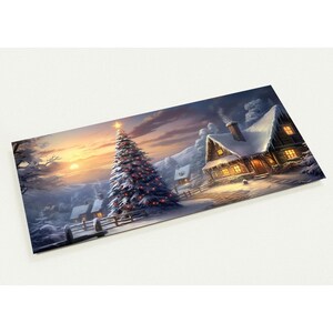 10 Weihnachtskarten, nostalgisch, romantisch, Weihnachtsbaum, Set mit 10 Postkarten (2-seitig, Standardumschläge)