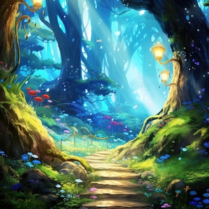 Weg Zauberwald, Fantasy, digital