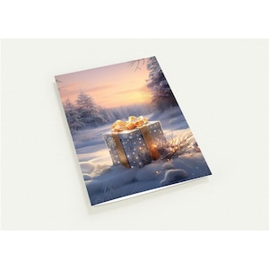 10 cartes de Noël cadeau neige hiver lot de 10 cartes de vœux (enveloppes standard)