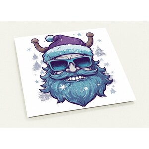 10 Christmas Cards Cold Christmas Nordic Santa Claus Frost Ice Set of 10 Postcards (2 Sided, Standard Envelopes)