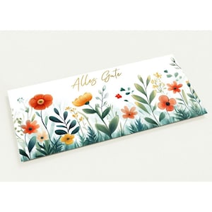 10 ansichtkaarten, het allerbeste, bloemen, bloemenweide