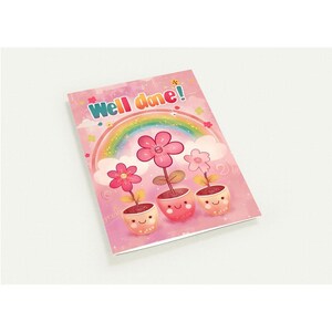 10 biglietti, ben fatti, fiori, arcobaleno, rosa
