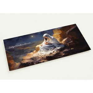 10 kerstkaarten, Heilige Maria met Kind, Jezus, Geboorte, Kerstmis, Heilige Nacht, Set van 10 ansichtkaarten (2-zijdig, standaard enveloppen)