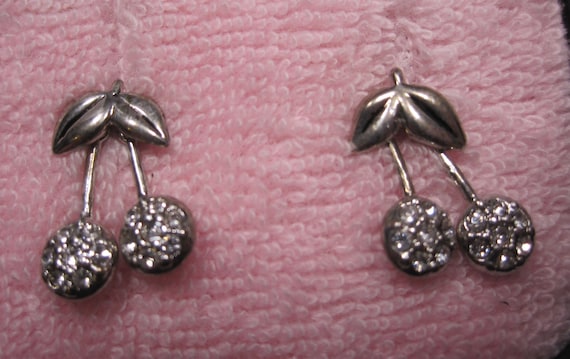 Juicy Couture Double Pave Cherries Earrings - YJR… - image 3