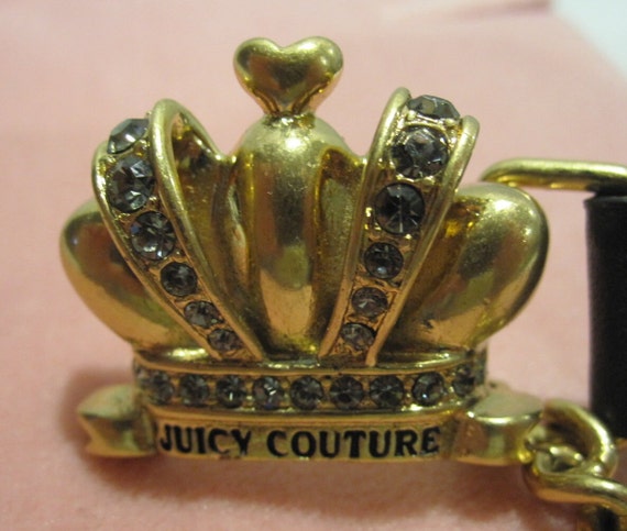 Set of 3 Juicy Couture Pave Crown/Heart/Bow Leath… - image 5