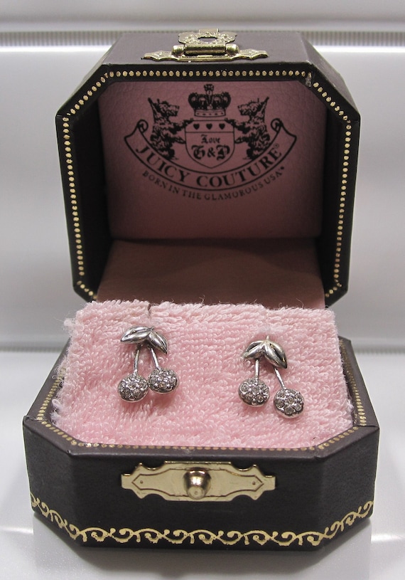 Juicy Couture Double Pave Cherries Earrings - YJR… - image 1