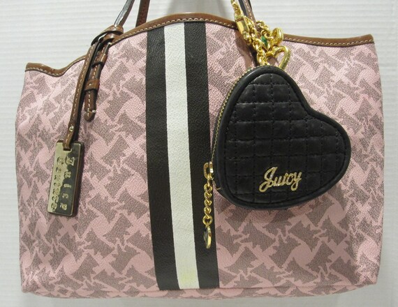 Vintage Juicy Couture Heart Shape Quilted Leather… - image 5