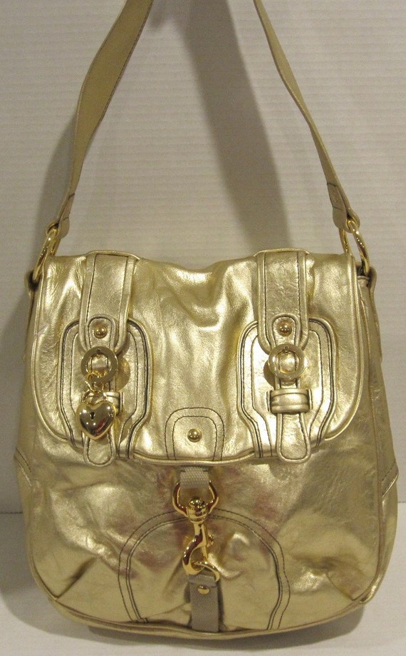 Vintage Juicy Couture Gold Metallic Leather Hobo H