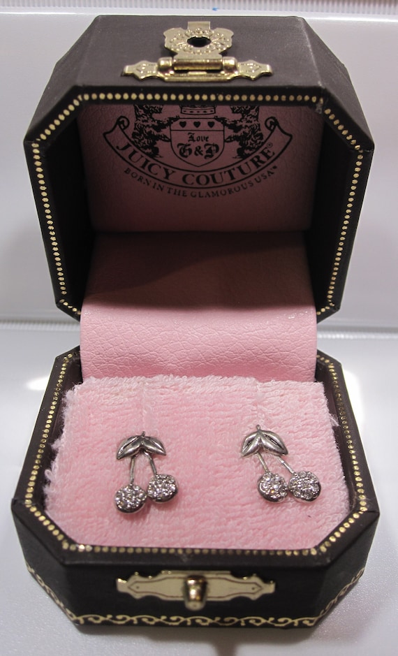 Juicy Couture Double Pave Cherries Earrings - YJR… - image 5