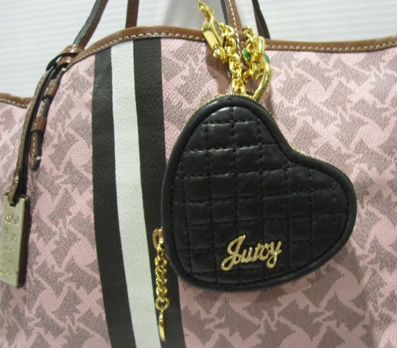 Vintage Juicy Couture Heart Shape Quilted Leather… - image 6