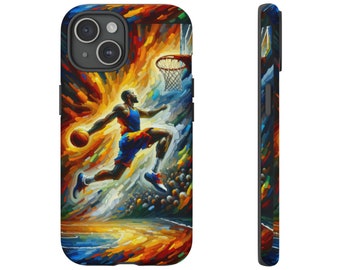 Basketball Phone Case, Basketball iphone case, Basketball Tough Cases, Abstract art basketball iphone case, Basketball case, Iphone 15 14 13