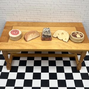 Mini Porcelain Cheese Replicas: French Porcelain Miniatures Feves