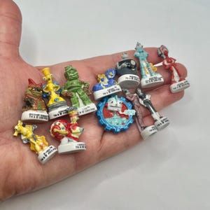 Tiny Robots: 2005 Robot Movie Characters Porcelain Dollhouse Miniatures Vintage Licensed French Feves A6
