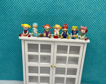 Tiny Dolls: Rag Doll Style Babies Boys Girls Children Baby Cloth Rag-doll Toy Replicas Porcelain Dollhouse Miniatures French Feves X5