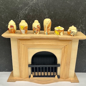 Tiny Animal Vases: Horse Cat Dog Rabbit Seahorse Rooster Chicken Pottery Jars Jugs Vintage Porcelain Dollhouse Miniatures French Feves A14