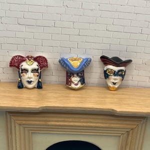 Miniature Venetian Mask: Italian Masquerade Feve Charm