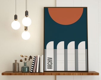 Affiche d'archives du Bauhaus par Walter Gropius - Impression minimaliste (téléchargement numérique)