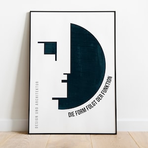Bauhaus Face Poster: Form Follows Function (digital Download) - Etsy