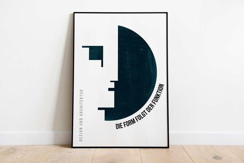 Bauhaus Face Poster: Form Follows Function (digital Download) - Etsy