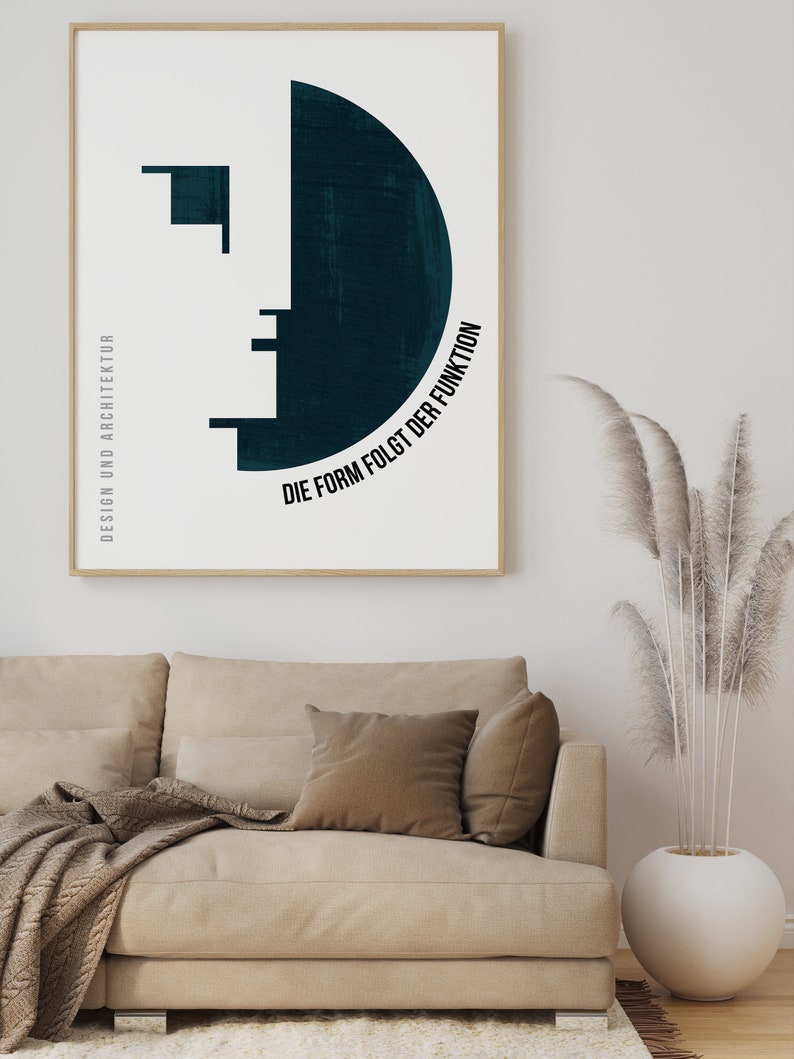 Bauhaus Face Poster: Form Follows Function (digital Download) - Etsy