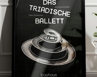 affiche de ballet triadique du Bauhaus | Impression avant-gardiste d'Oskar Schlemmer (téléchargement numérique)