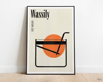 Poster of Wassily Chair (Marcel Breuer), Bauhaus, Digital Download