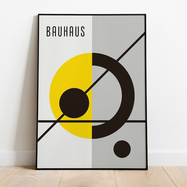 Bauhaus Poster, Geometric Abstract Poster - Digital Download