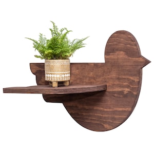 Vogel, Wanddekor, Blumenständer, Blumenampel, Hängeregal, Pflanzgefäß, Wanddekor, Boho, natürliches Design, Einweihungsgeschenk