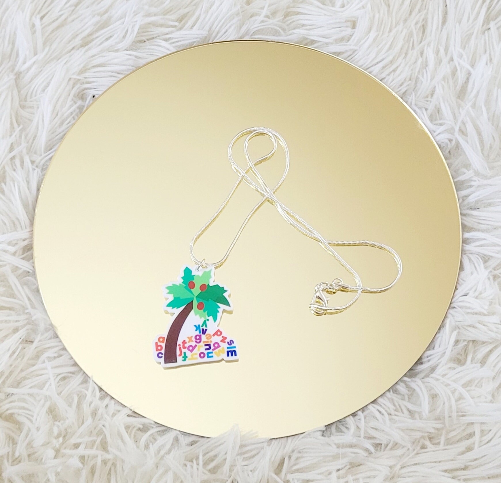 アクセサリー CHICHABOOM necklace Chicka Chicka Boom Boom Necklace, Alphabet Necklace, ABC Necklace