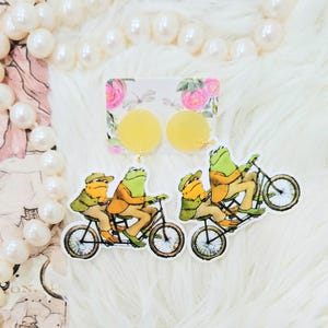 Book Character Earrings, Frog Earrings, School Earrings, Teacher Earrings, Teacher Appreciation Gift, Toad Earrings