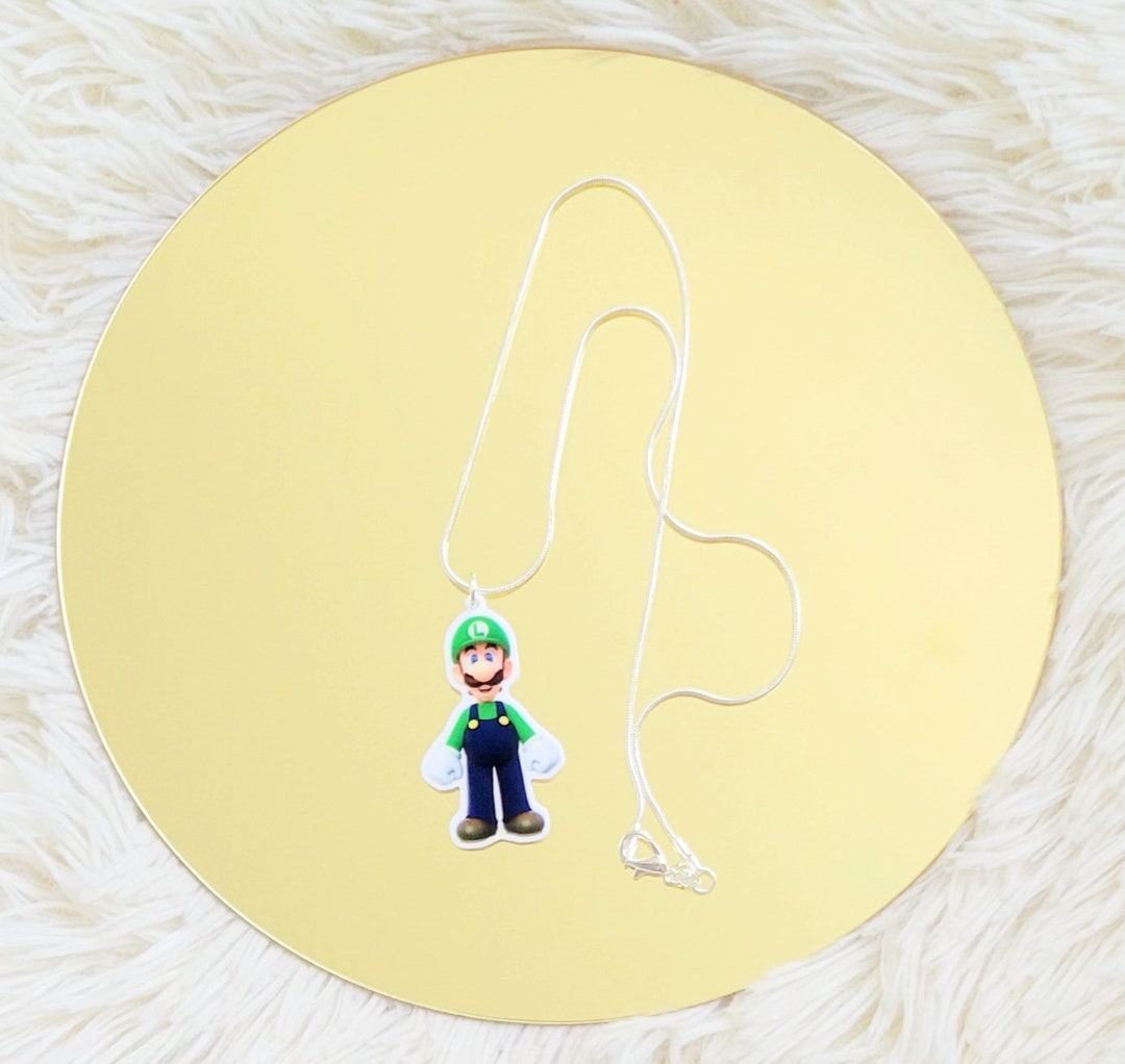 Mario Bro Necklace, Luigi Necklace, Video Game Necklace Etsy
